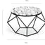 CCF2568-SU Marble 72cm Coffee Table - Matt Black Base