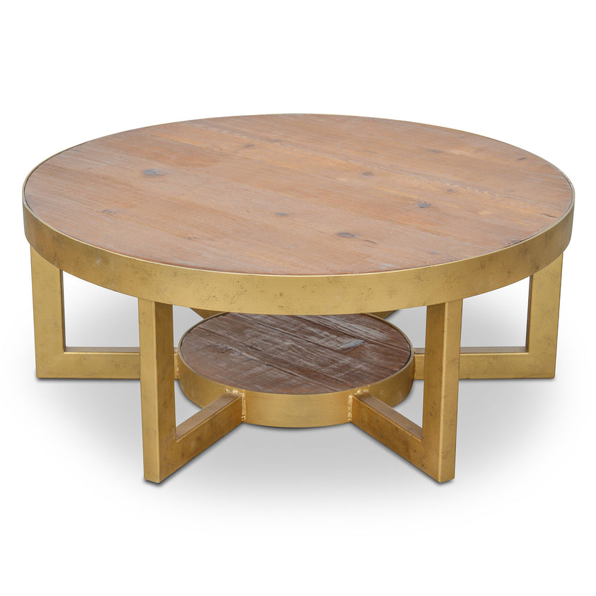 CCF6426-CN 100cm Wooden Round Coffee Table - Walnut