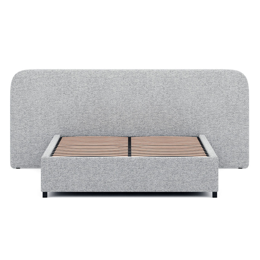 CBD6927-MI Queen Sized Bed Frame - Pepper Boucle with Storage