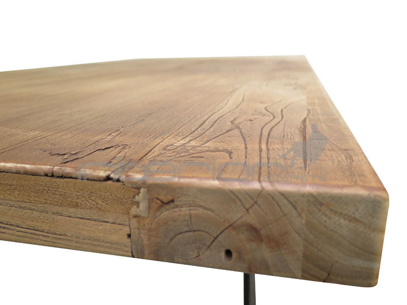 CDT542 Reclaimed Elm Wood Table 1.5m - Rustic Natural
