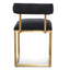 CDC2621-BS Occasional Chair In Black Velvet - Brushed Gold Base