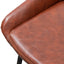 CDC2981-SE - Dining Chair in Cinnamon Brown PU Leather (Set of 2)