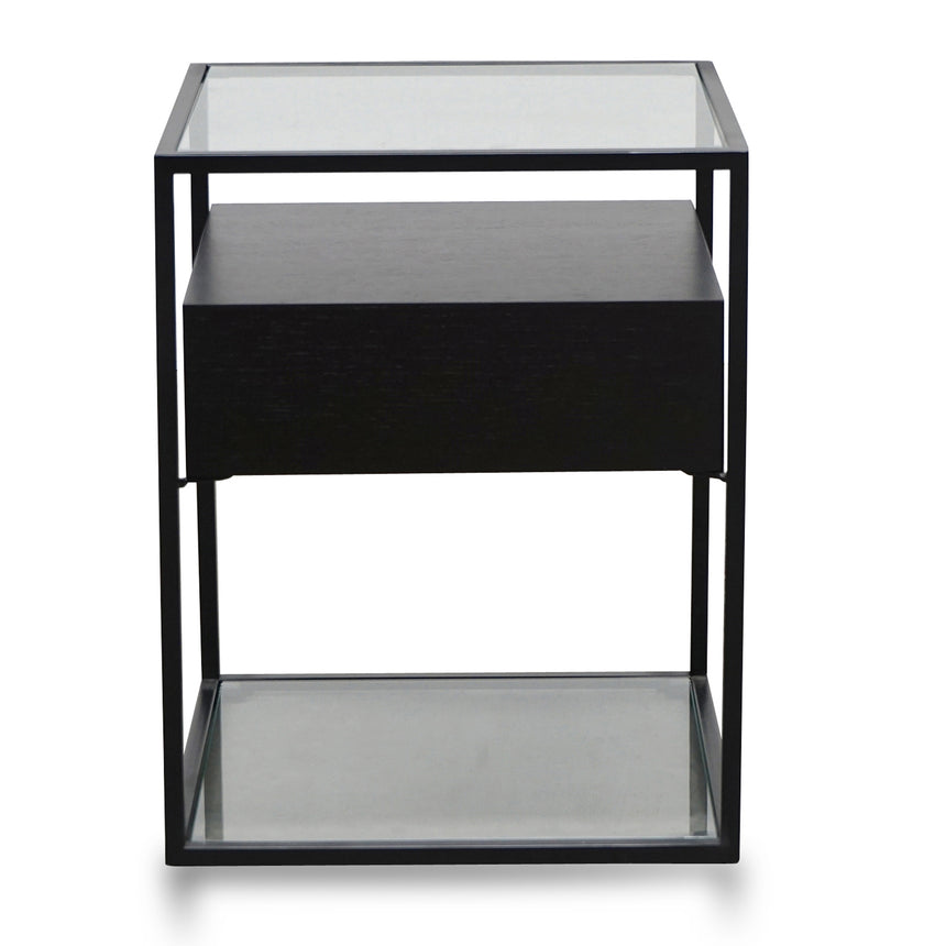 CST2671-IG Glass Side Table - Full Black