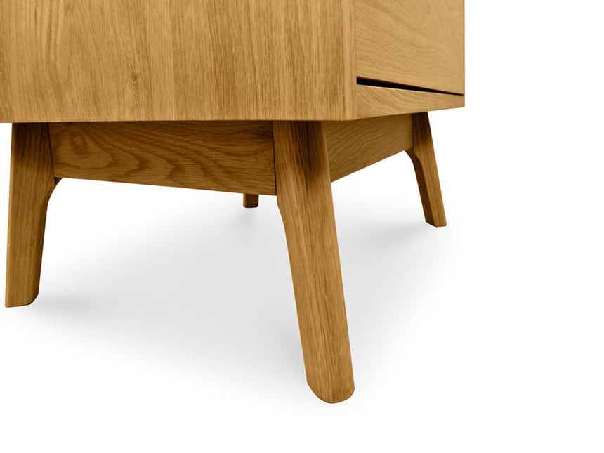 CCF487 Wooden Bedside Table - Natural Oak