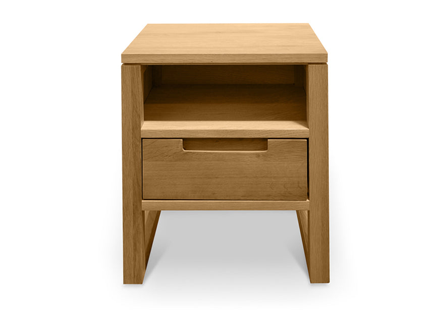 CCF500 1 Drawer Wooden Bedside Table - Natural Oak