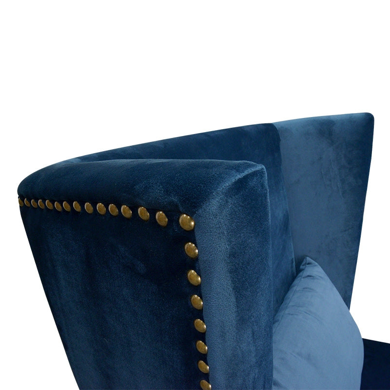 CLC2041-CA Velvet Lounge Chair in Navy Velvet Blue