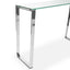 CDT2013-BS Console Table With Tempered Glass - Polished Stainless Steel