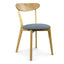 CDC440G  Dining  Chair Solid Natural Oak – Grey Fabric Seat