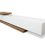 CTV385WAL-BB 2.4m-3.07m TV Entertainment Unit - Walnut - White
