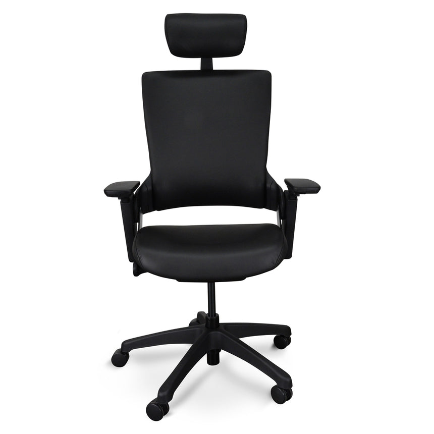 COC250 PU Leather Office Chair - Black