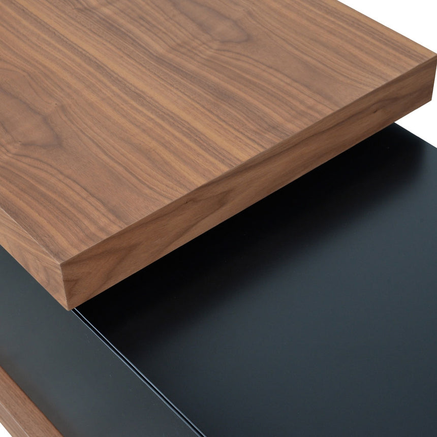CTV1138-BB Extendable TV Entertainment Unit - Walnut - Black matt