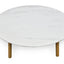 CCF1037 100cm Marble Round Coffee Table - Natural