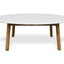CCF1037 100cm Marble Round Coffee Table - Natural