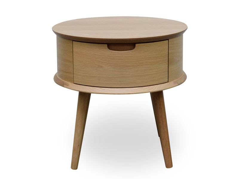CST222WAL-VN Round Side Table - Walnut
