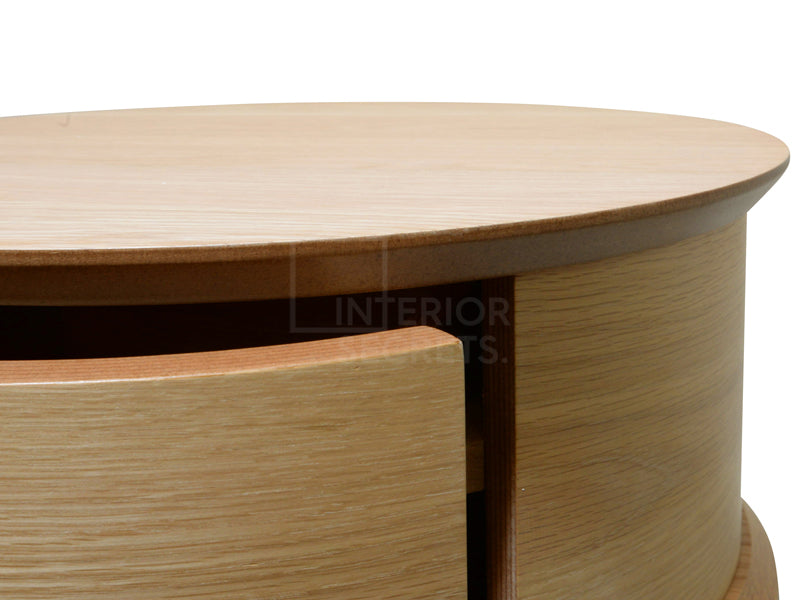 CST222WAL-VN Round Side Table - Walnut