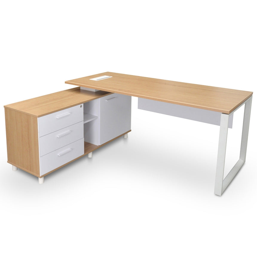 COT2095-SN 180cm Executive Office Desk With Right Return - Natural