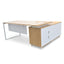 COT2094-SN 180cm Executive Office Desk With Left Return - Natural