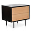 CST2149-CN Bedside Table - Natural Oak - Matt Black - Last one
