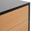 CST2149-CN Bedside Table - Natural Oak - Matt Black - Last one