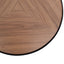 CCF385-L 60cm Round Coffee Table - Walnut Top - Black Frame