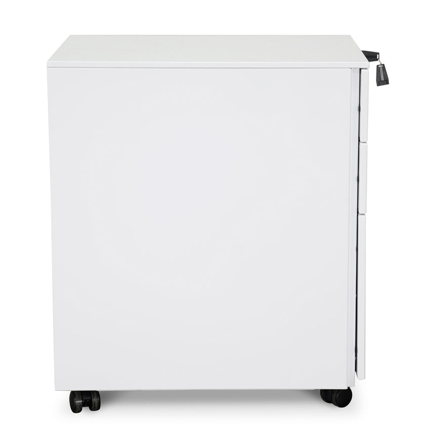 COF2170-SN 3 Drawers Mobile Pedestal - White