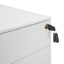 COF2170-SN 3 Drawers Mobile Pedestal - White