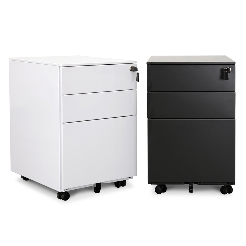 COF2170-SN 3 Drawers Mobile Pedestal - White