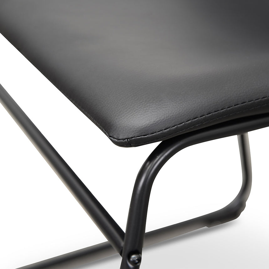 CDC2084-SE Industrial Dining Chair - Black PU (Set of 2)