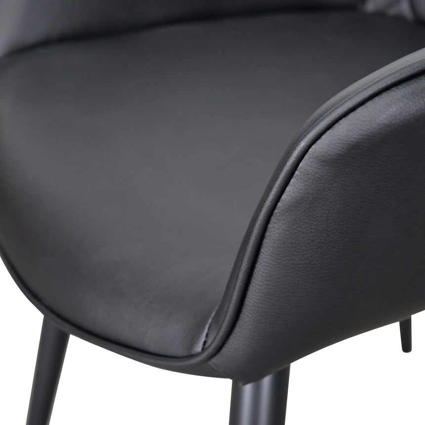 CDC2082-SE - Dining Chair - Black PU (Set of 2)