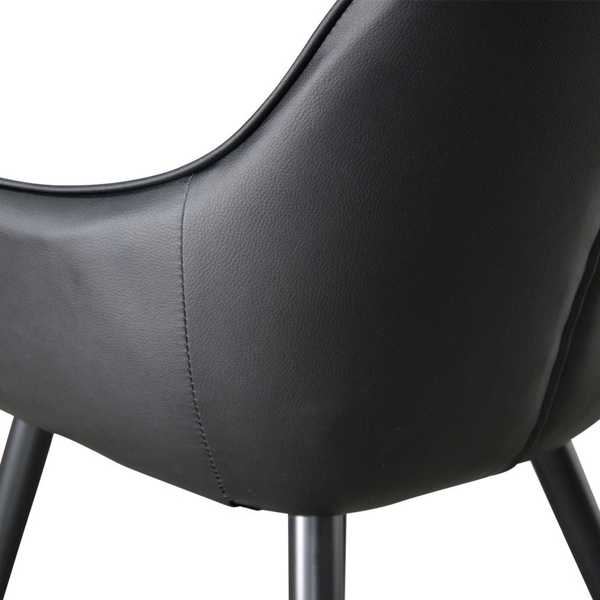 CDC2082-SE - Dining Chair - Black PU (Set of 2)