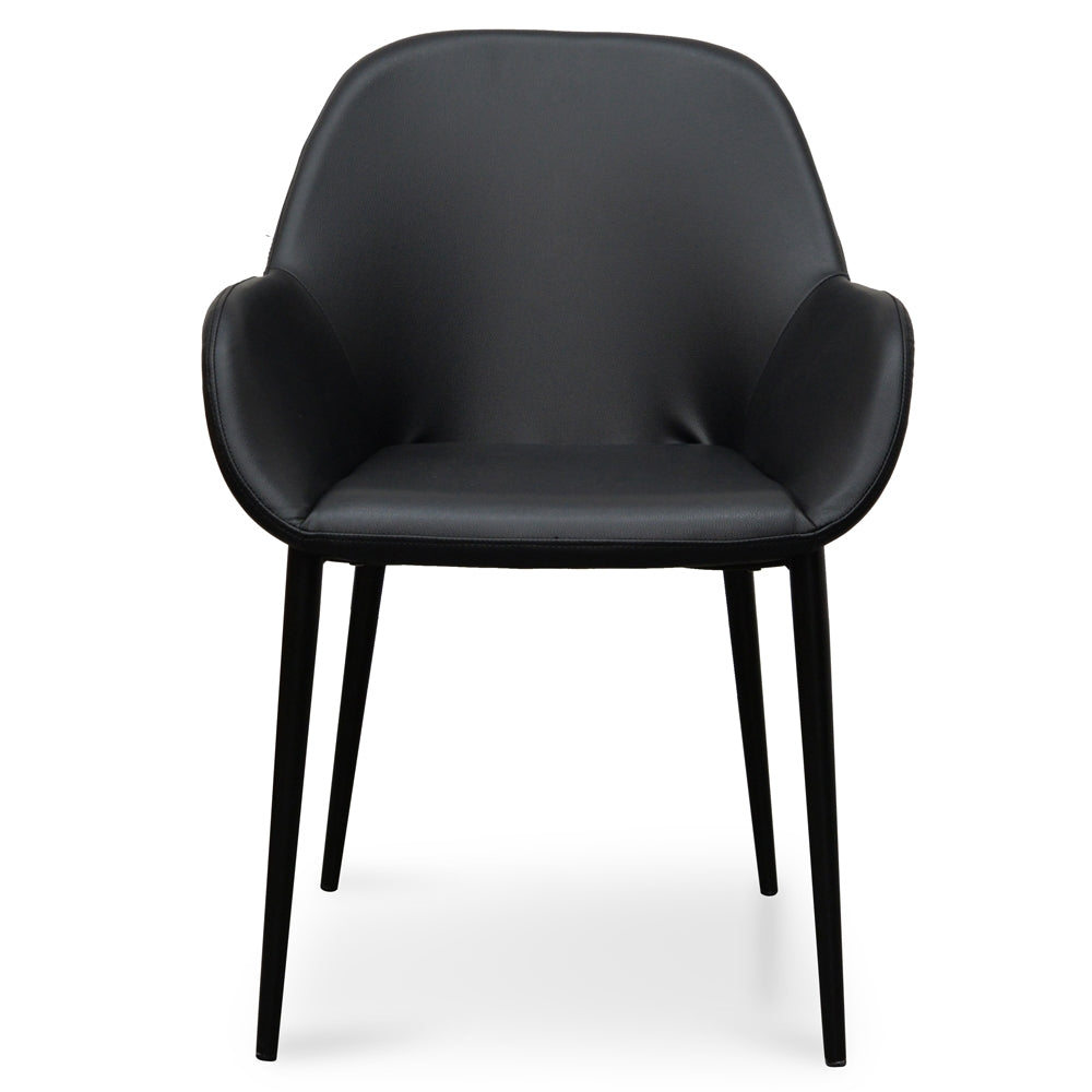 CDC2226-SD Dining chair - Black PU - Black ... | Calibre Furniture