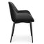 CDC2226-SD Dining chair - Black PU -  Black Legs