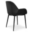 CDC2226-SD Dining chair - Black PU -  Black Legs