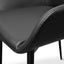 CDC2226-SD Dining chair - Black PU -  Black Legs