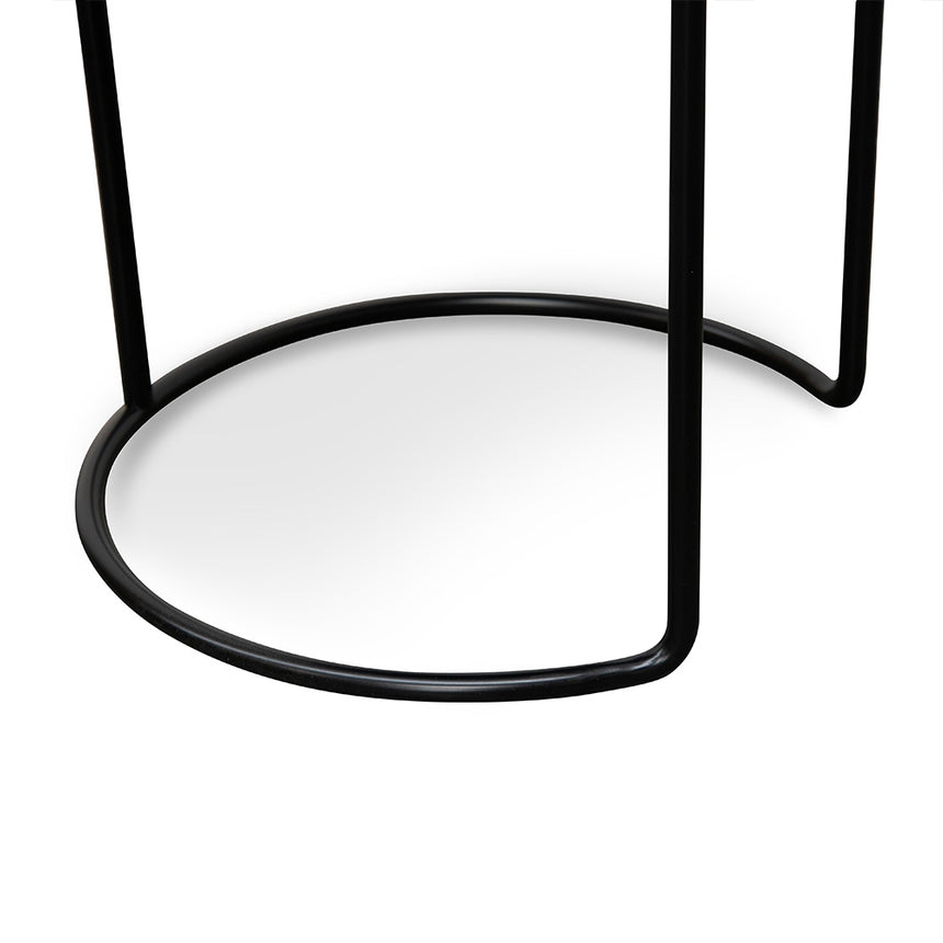 CST2201-IG Round Side Table - Walnut - Black