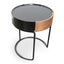 CST2201-IG Round Side Table - Walnut - Black