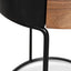 CST2201-IG Round Side Table - Walnut - Black