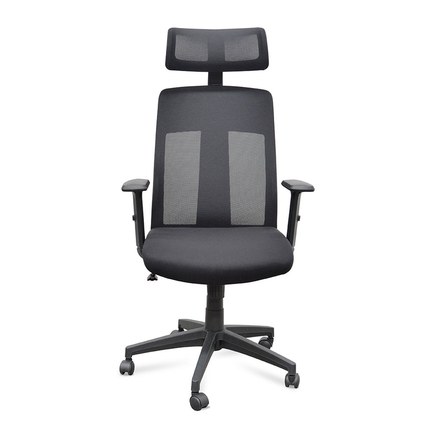 COC6403-YS Low Back Office Chair - Saddle Tan in Black Frame