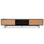 Ex Display - CTV2206-BB 2.3 Entertainment TV Unit - Black Frame - Natural Drawers