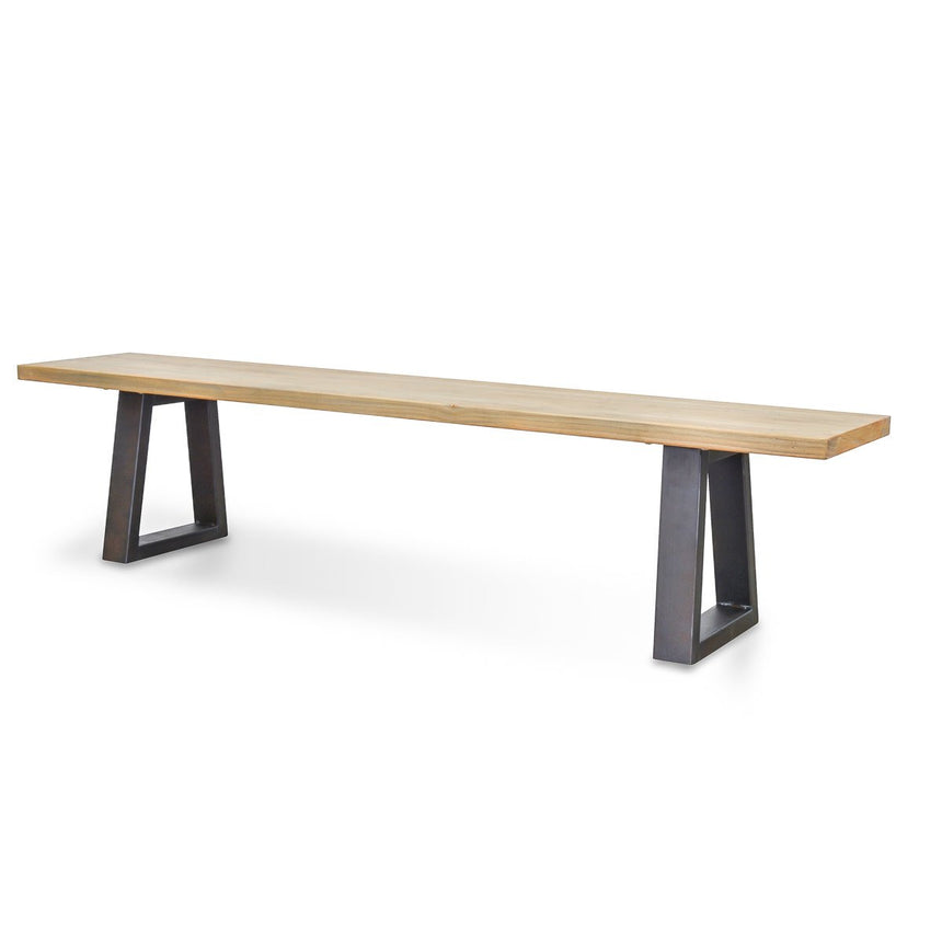 CDB8959-NI 1.6m Walnut Elm Bench - Natural Linen