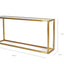 CDT1078-DW Glass Console Table - Tempered Glass -  Steel Base