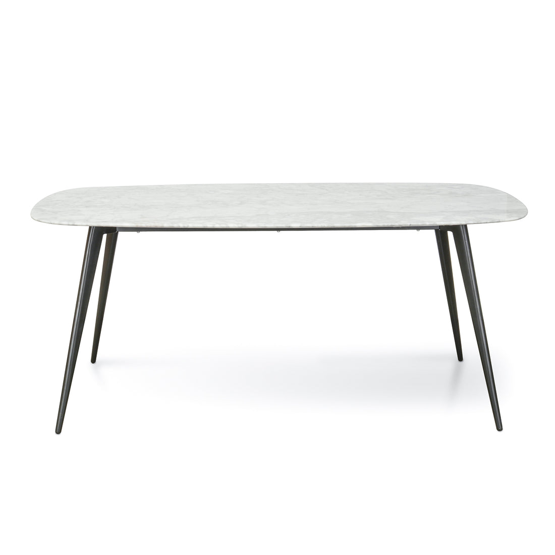 CDT1275DW White 1.8m Marble Dining Table Calibre Furniture
