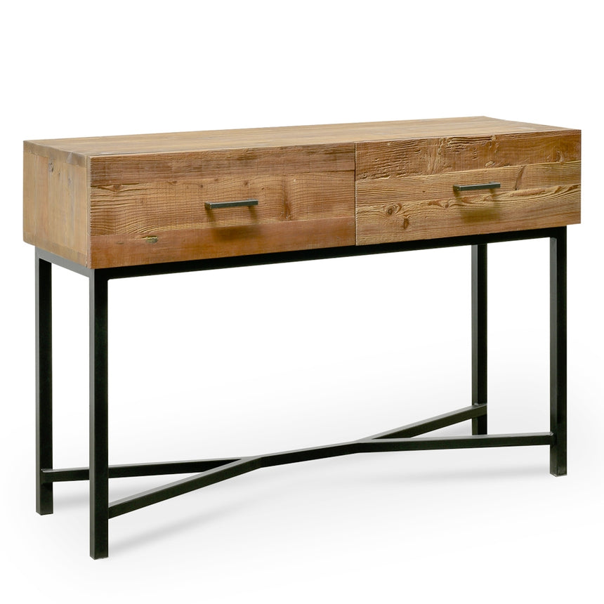 CDT2327-NI 1.2m Reclaimed Pine Console Table - Black Base