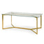 CDT2360-KS 1.9m Glass Dining Table -  Gold Base