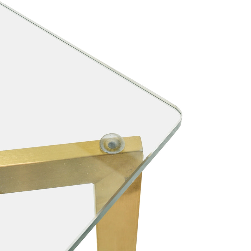 CDT2360-KS 1.9m Glass Dining Table -  Gold Base