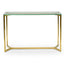 Ex Display - CDT2362-KS 1.2m Glass Console Table - Gold Base