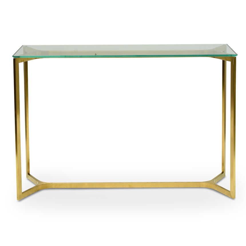 Ex Display - CDT2362-KS 1.2m Glass Console Table - Gold Base