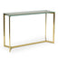 Ex Display - CDT2362-KS 1.2m Glass Console Table - Gold Base