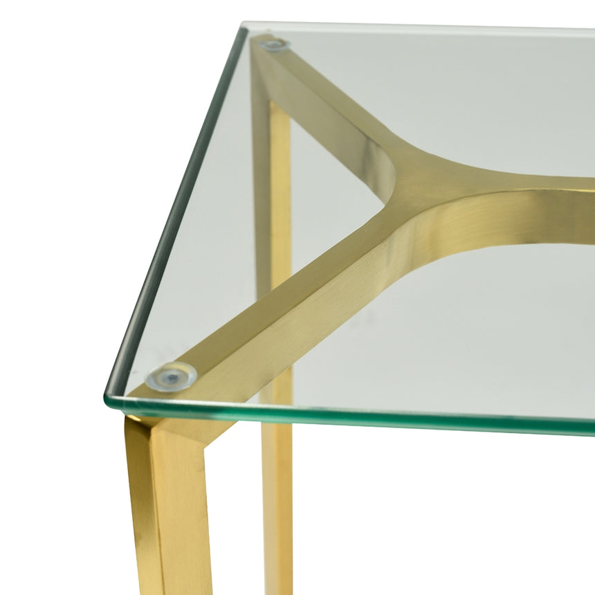 CDT2362-KS 1.2m Glass Console Table - Gold Base