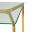 Ex Display - CDT2362-KS 1.2m Glass Console Table - Gold Base